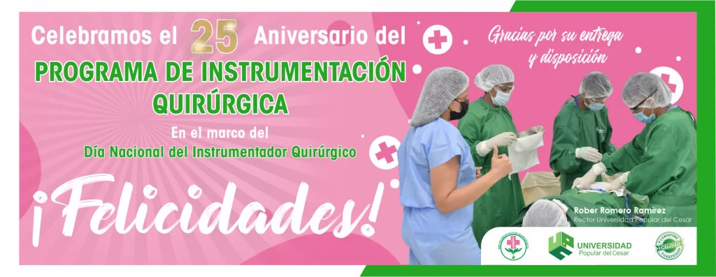 Banner aniversario Instrumentación Quirurgica