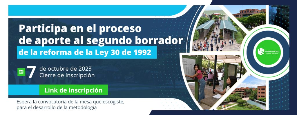 Banner segundo borrador de la reforma de la ley 30 de 1992