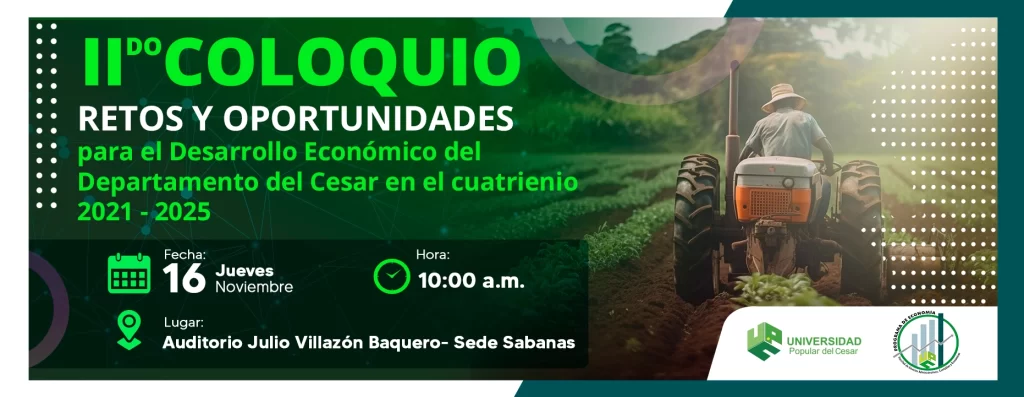 Banner Retos y oportunidades para el desarrollo económico del departamento del Cesar