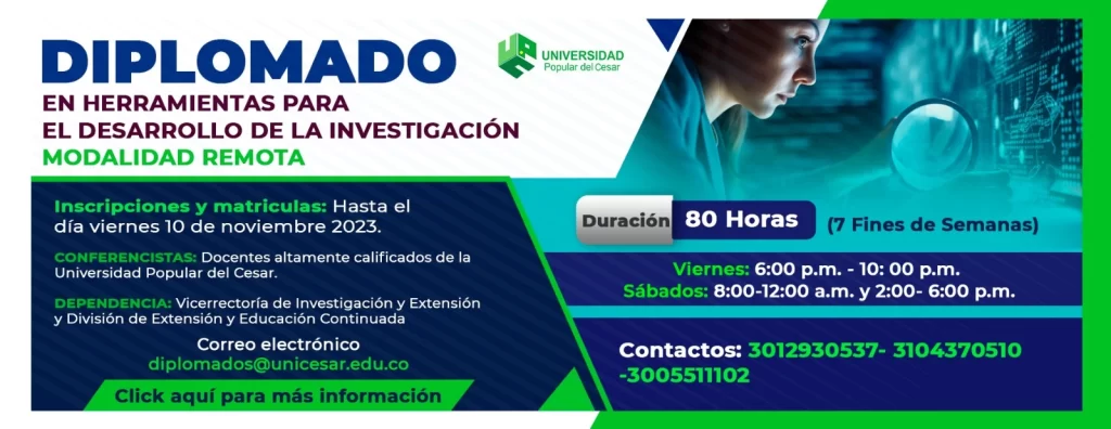 Banner Diplomado en herramientas para el desarrollo de la investigación