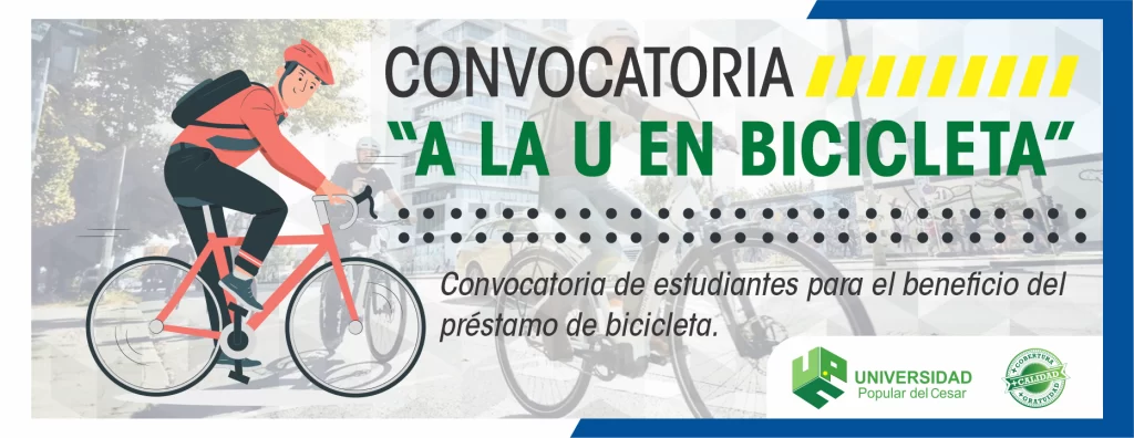 Banner Convocatoria “a la U en bicicleta”