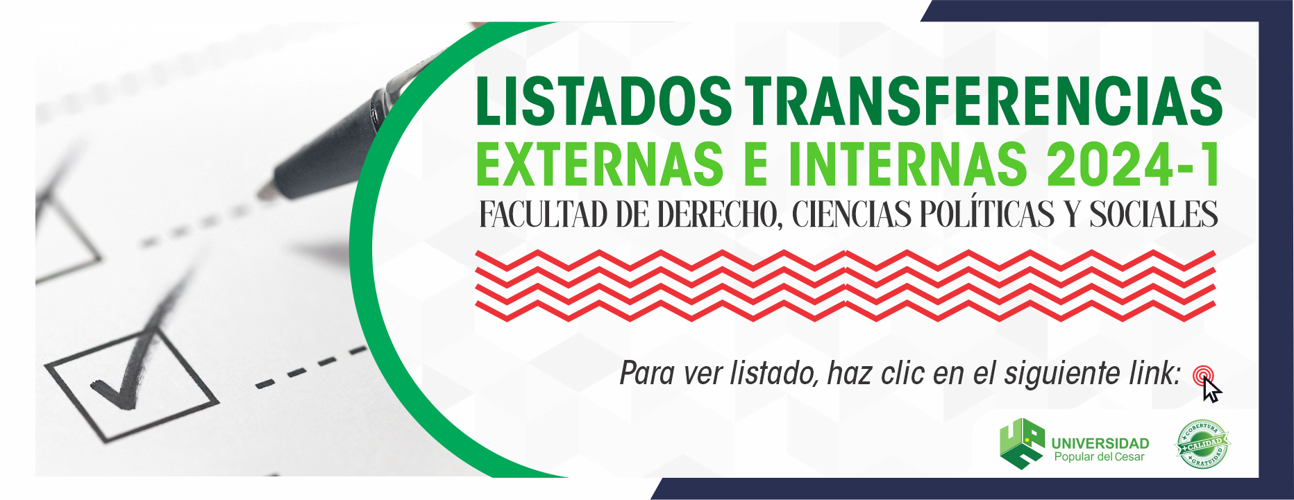 Banner Listado de transferencias externas e internas 2024-1