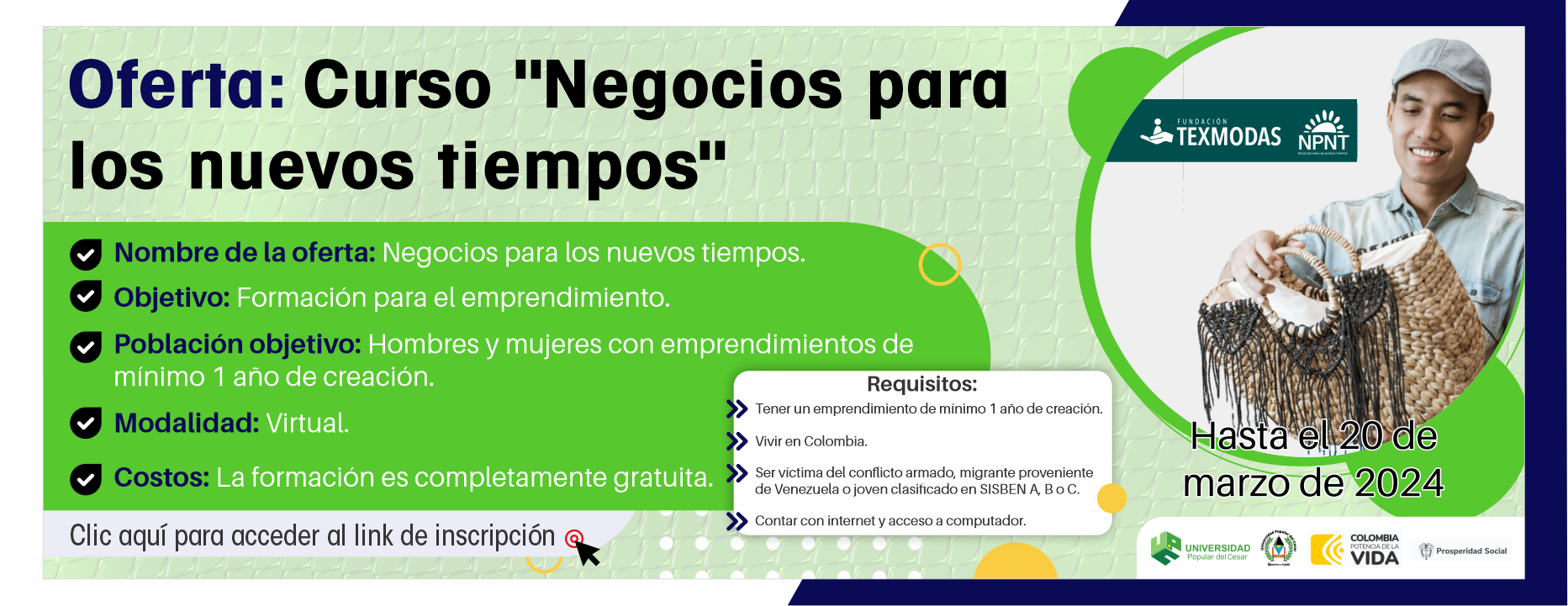 Banner cursos de negocios