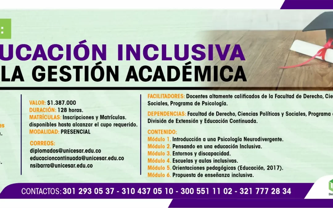 DIPLOMADO EN EDUCACIÓN INCLUSIVA DESDE LA GESTIÓN ACADÉMICA