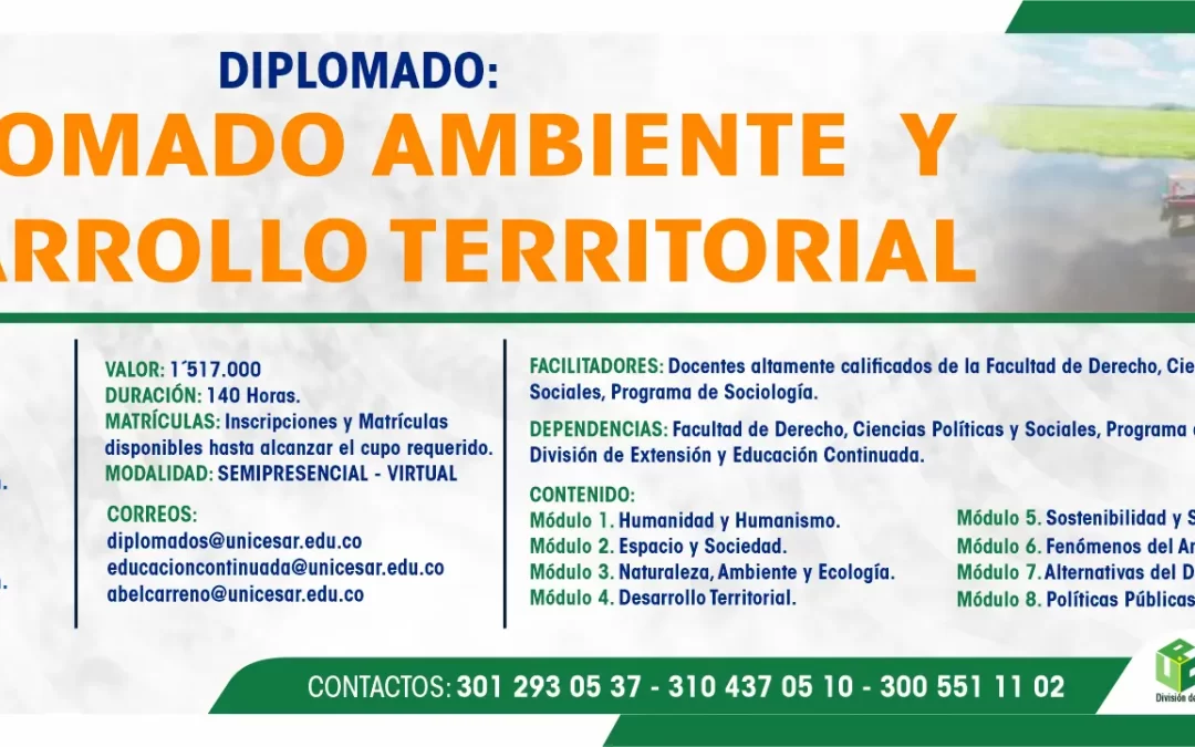 DIPLOMADO AMBIENTE Y DESARROLLO TERRITORIAL