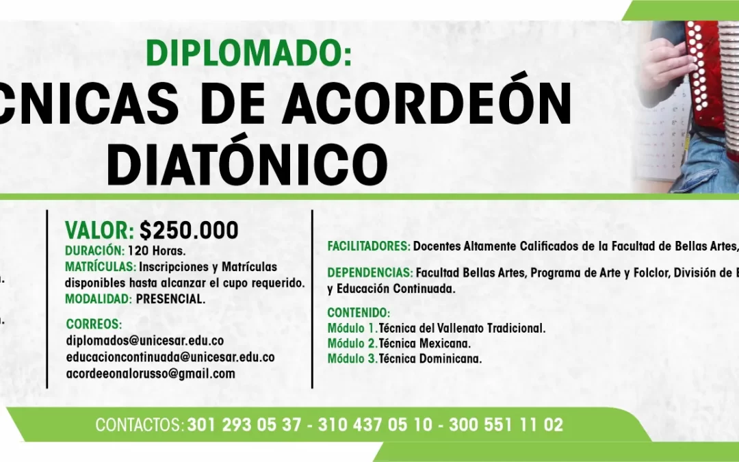 DIPLOMADO EN TÉCNICAS DE ACORDEÓN DIATÓNICO