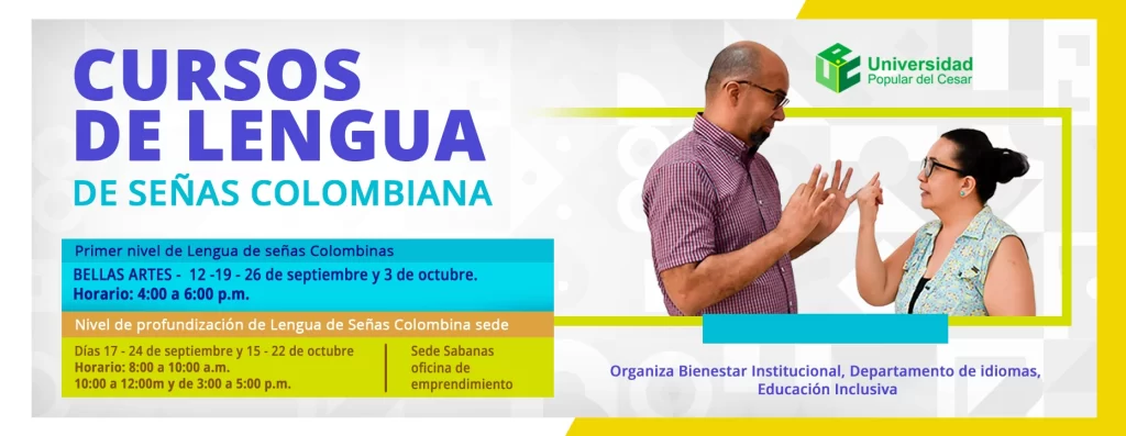 Banner Curso de lengua de señas