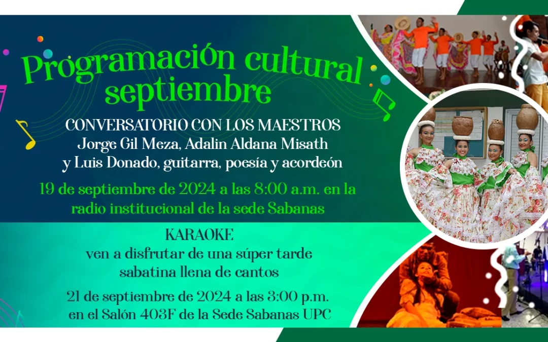 PROGRAMACIÓN CULTURAL SEPTIEMBRE