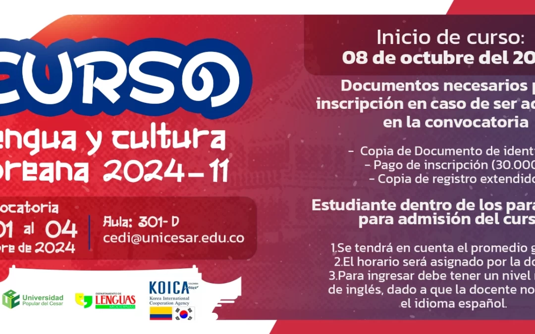 CURSO LENGUA Y CULTURA COREANA