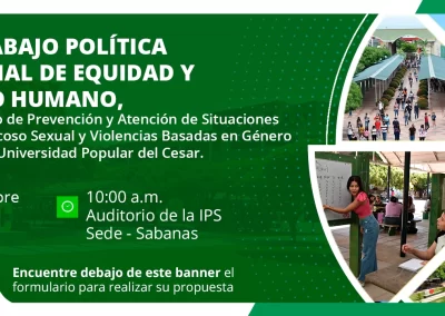 MESA DE TRABAJO POLÍTICA INSTITUCIONAL DE EQUIDAD Y DESARROLLO HUMANO