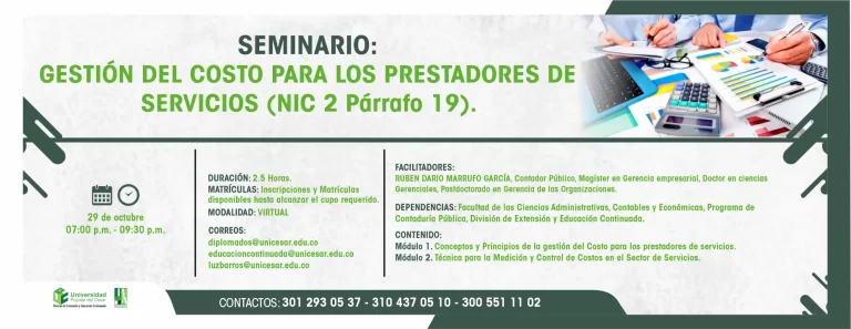 Banner Seminario Gestión del Costo