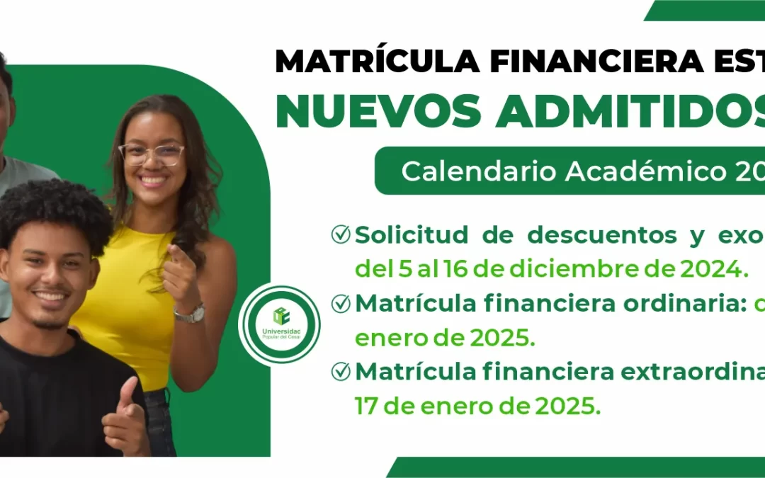 MATRÍCULA FINANCIERA NUEVOS ADMITIDOS