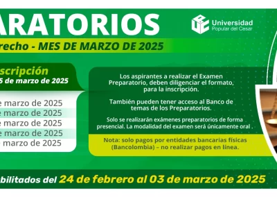 CALENDARIO EXÁMENES PREPARATORIOS MARZO 2025