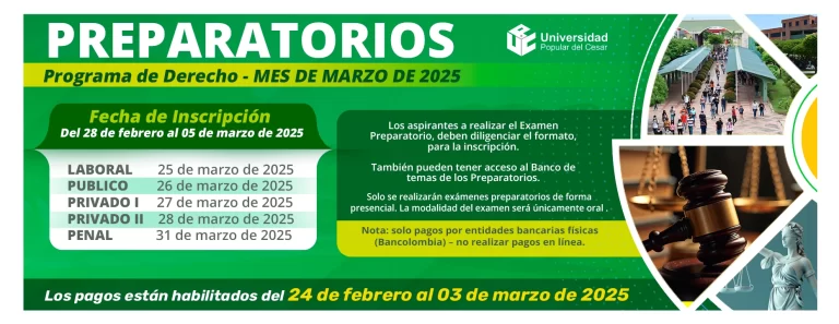 Banner Preparatorios marzo 2025, calendario de exámenes preparatorios. fecha de inscripción del 28 al 05 de marzo de 2025