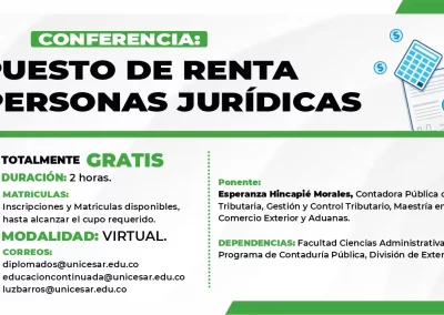 CONFERENCIA: IMPUESTO DE RENTA PARA PERSONAS JURIDICAS